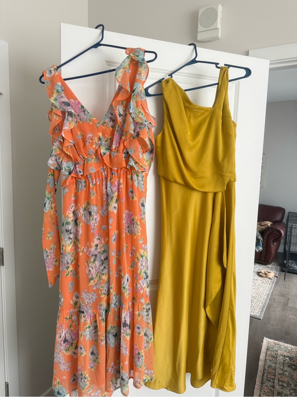 Floral Ruffle Orange Sundress | Women's Summer Dress